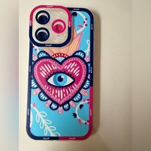 Y2K Colorful Eye Print iPhone 14 Pro Case Graphic Statement